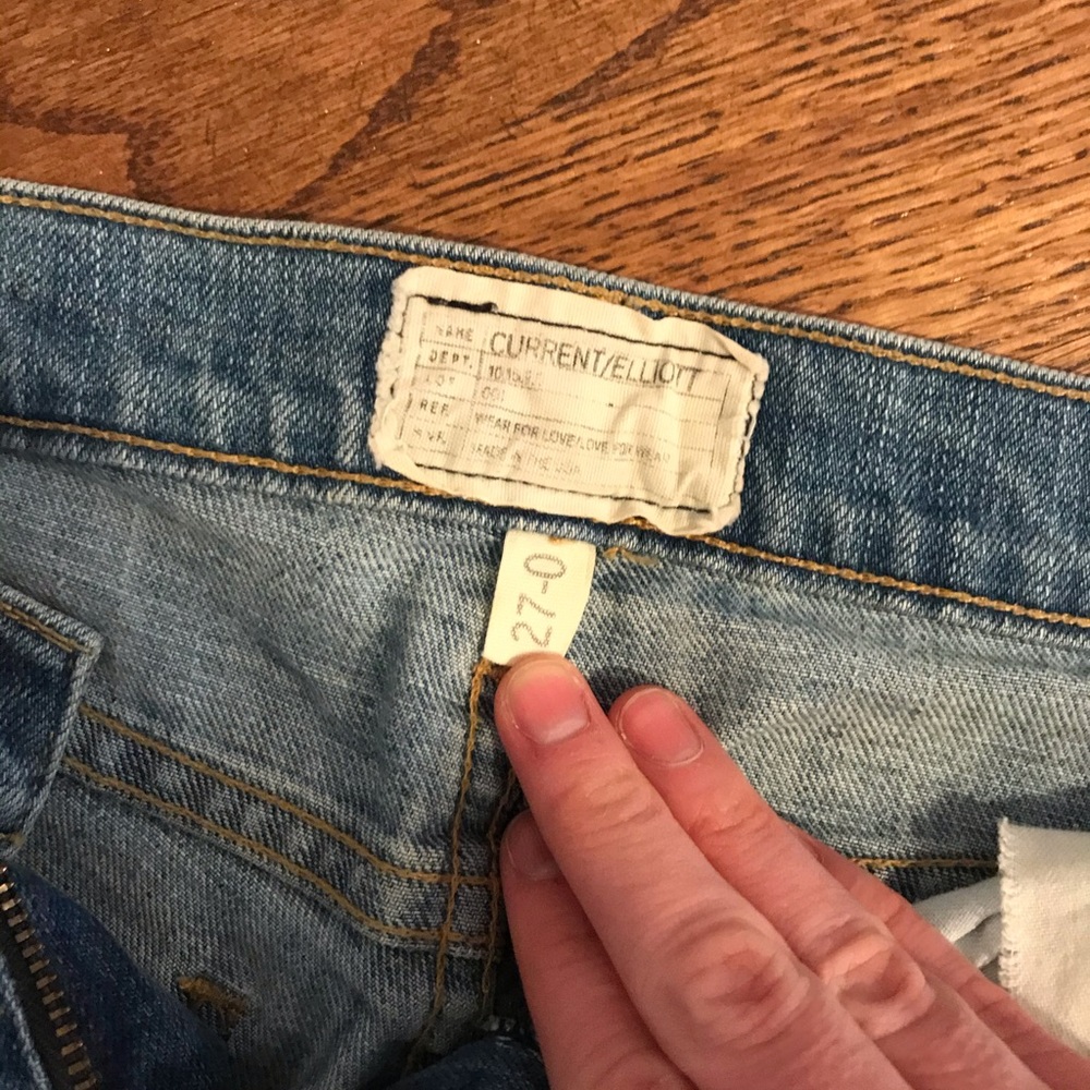 Current/Elliott Skinny Light Wash Ripped Jeans - Picture 4 of 4